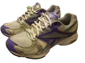 Reebok Easytone Running Training Shoes Gray Purple Womens Sz 6.5